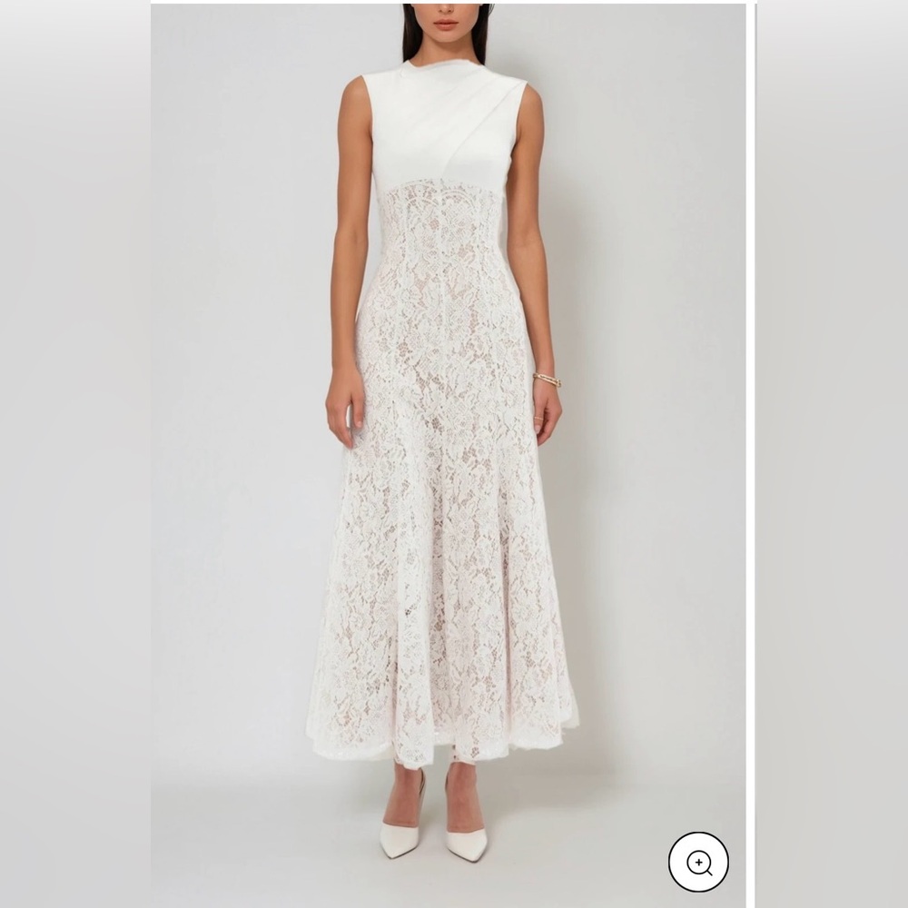 Innovare Denim Daryna Sleeveless Lace Maxi Dress White